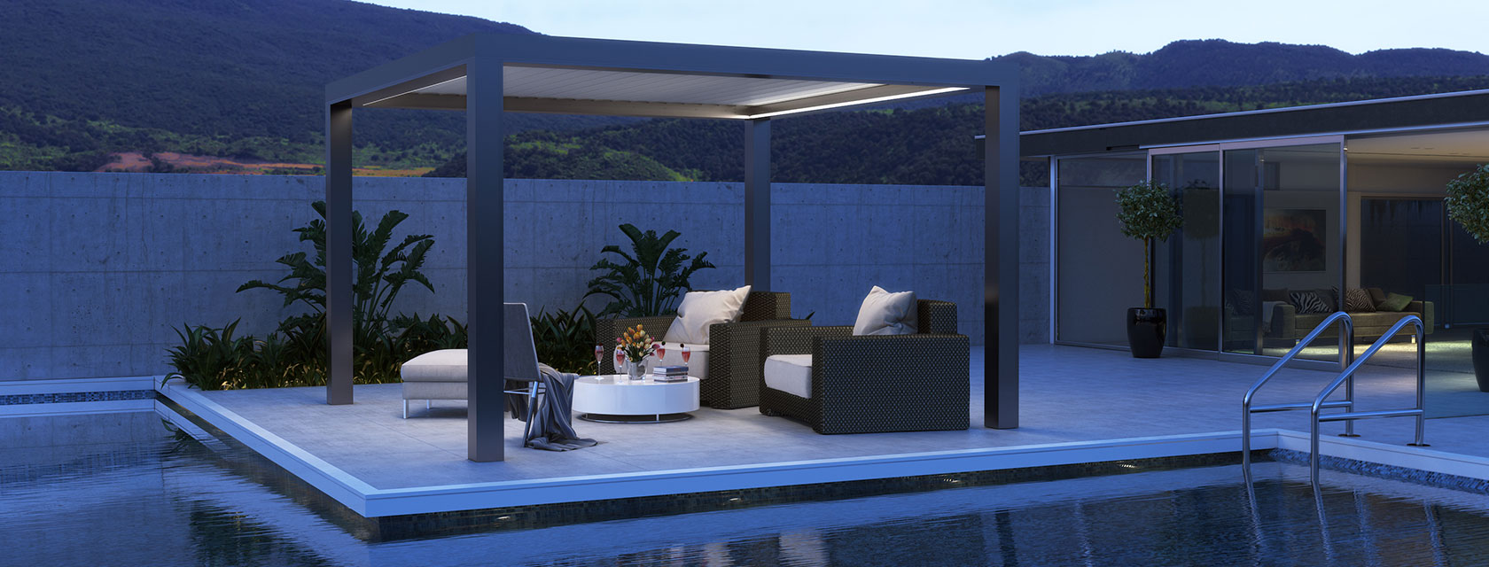 Pergola motorisée bioclimatique